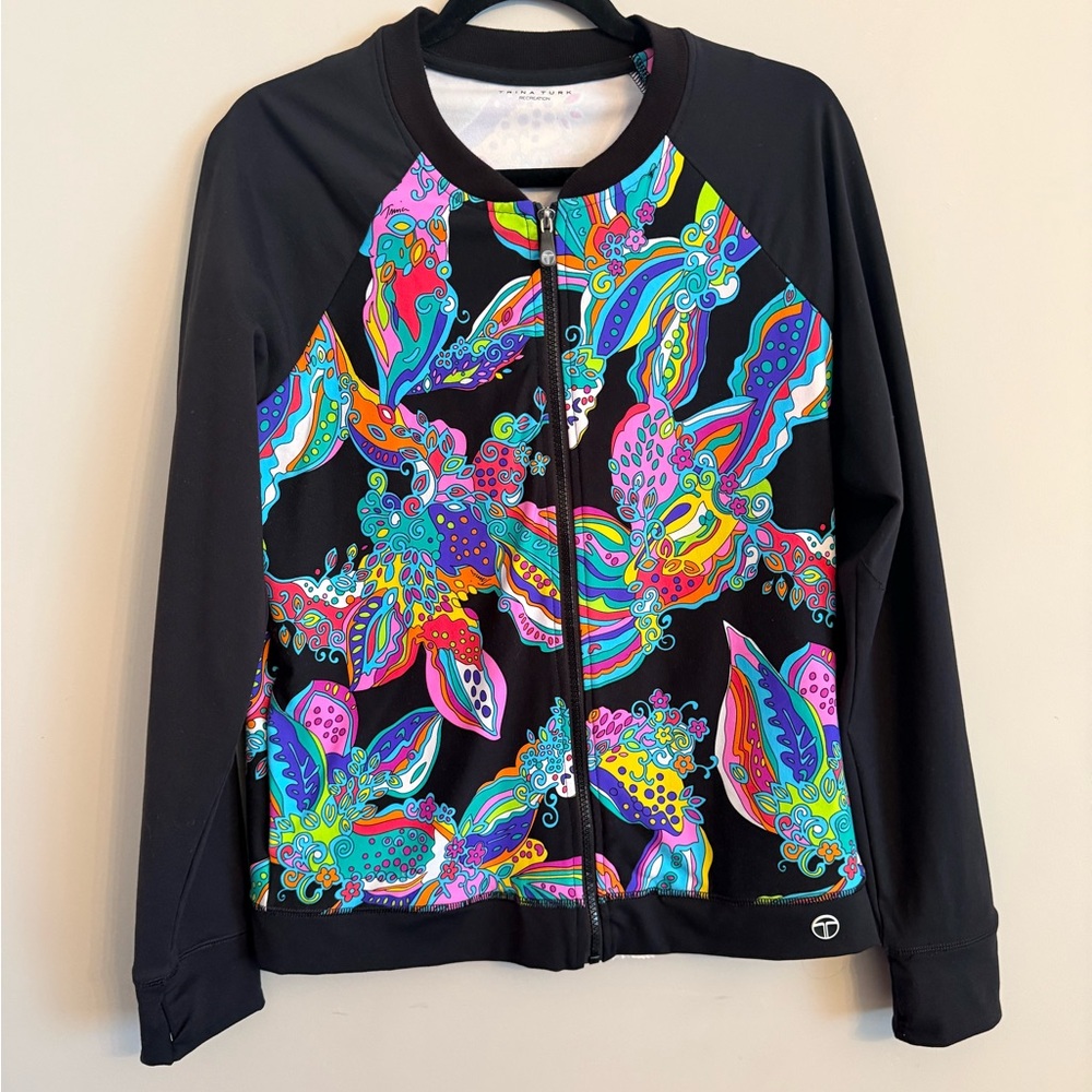 Trina Turk Multicolor Floral Jacket - Picture 1 of 6